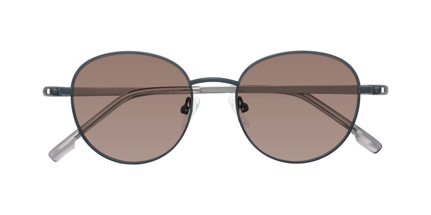 Folded Front of Bean in Stone Blue with Medium Brown Tinted Lenses