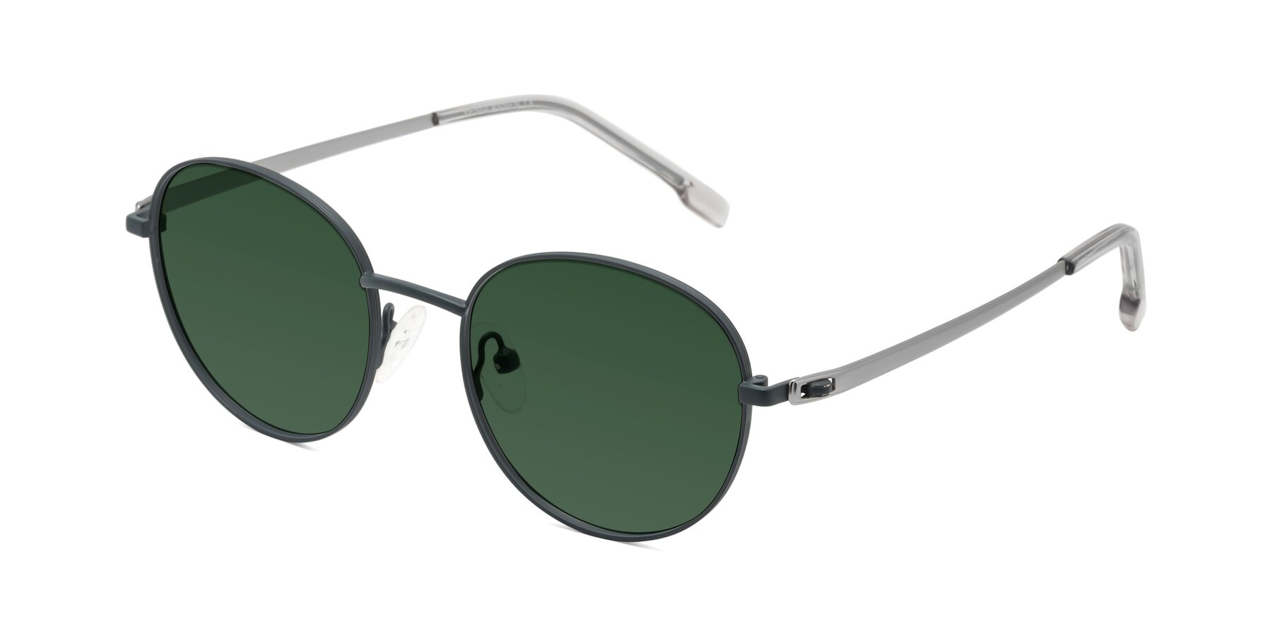 Angle of Bean in Stone Blue with Green Tinted Lenses