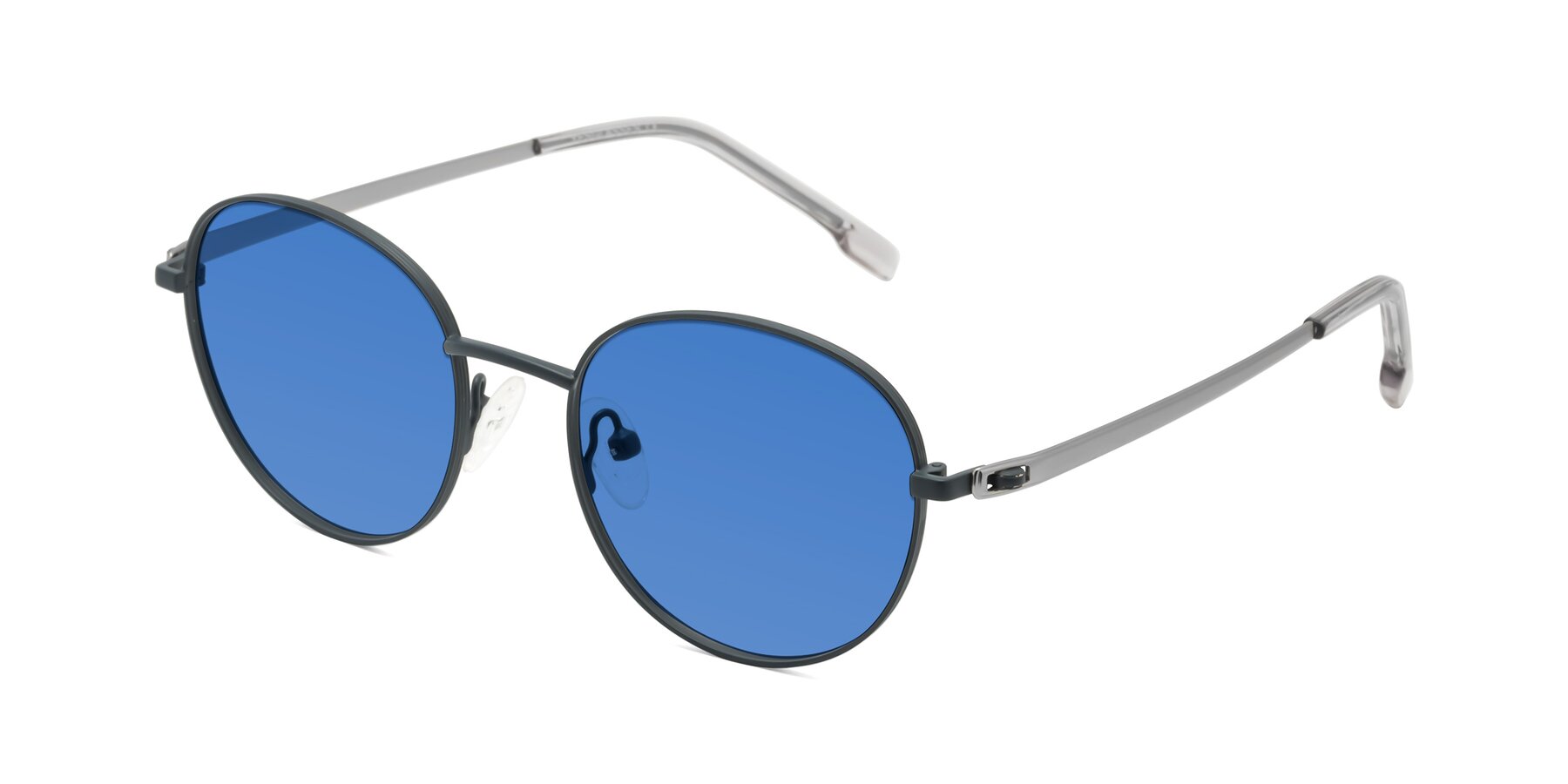 Angle of Bean in Stone Blue with Blue Tinted Lenses