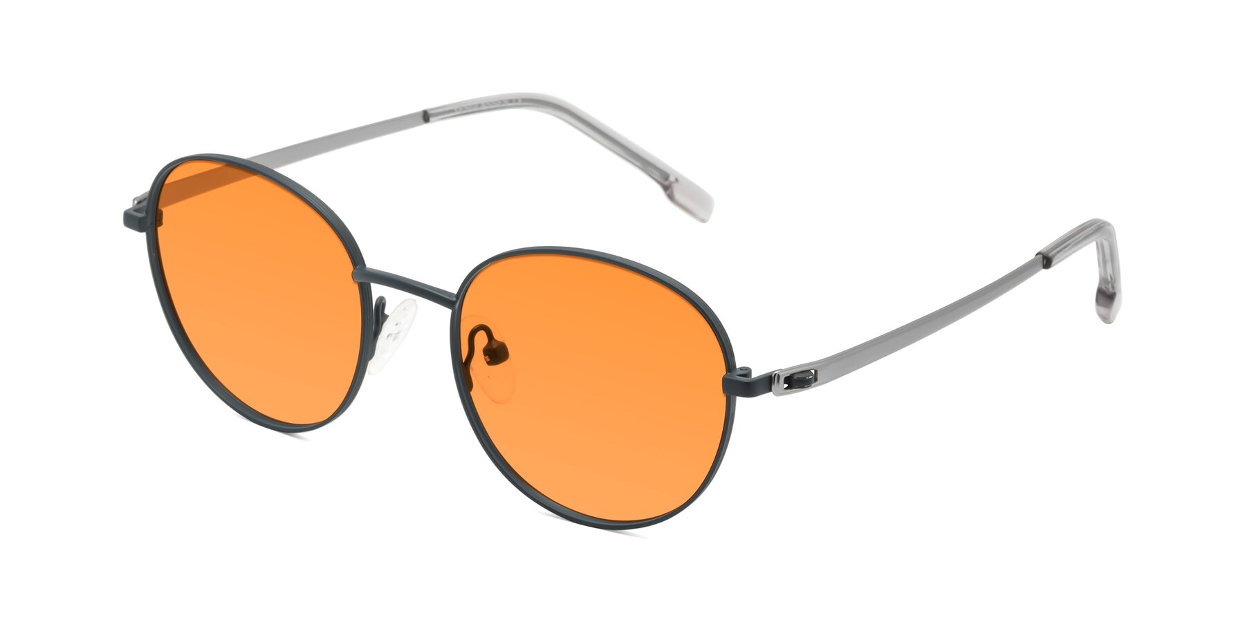 Angle of Bean in Stone Blue with Orange Tinted Lenses