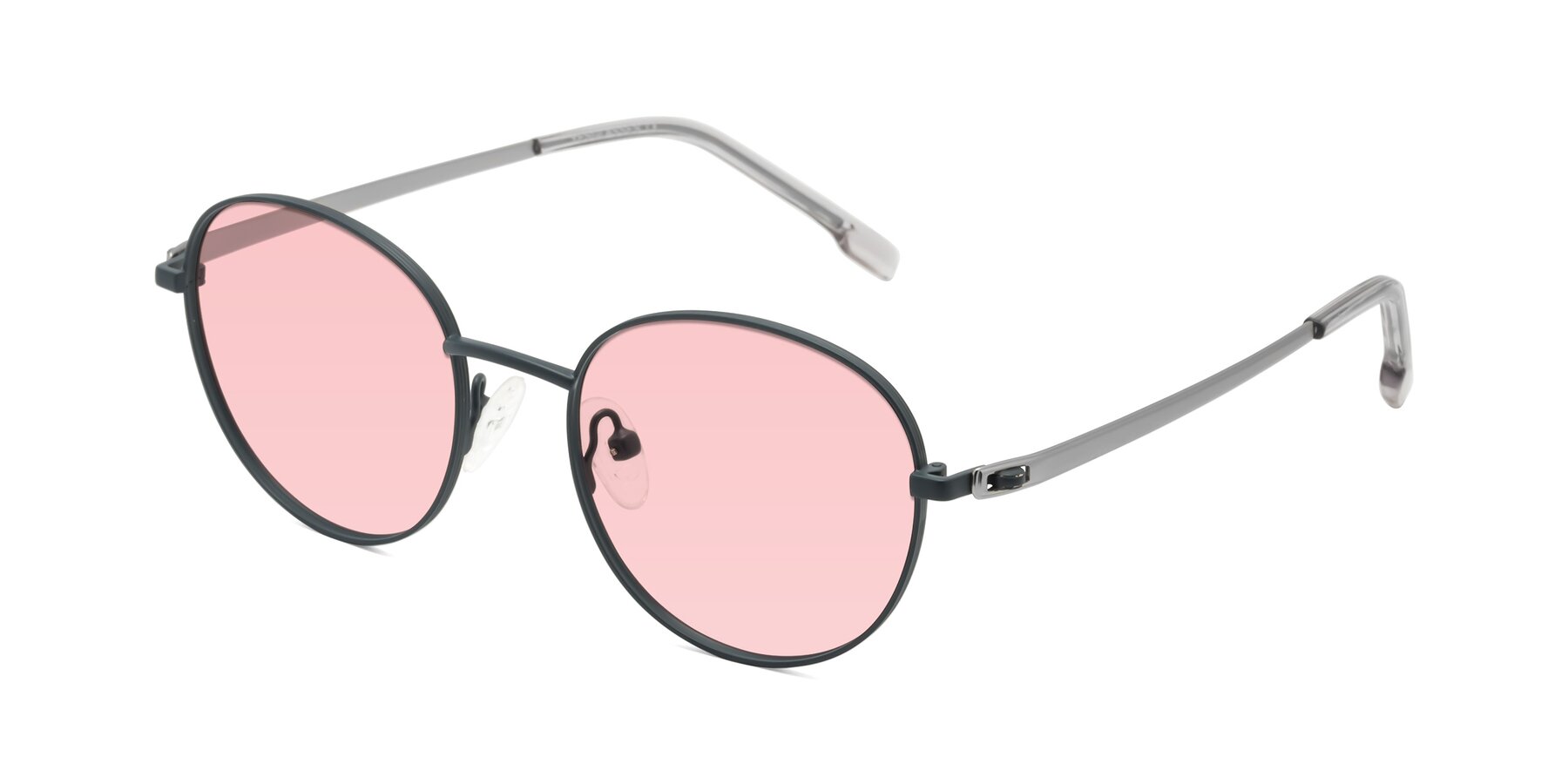 Angle of Bean in Stone Blue with Light Garnet Tinted Lenses