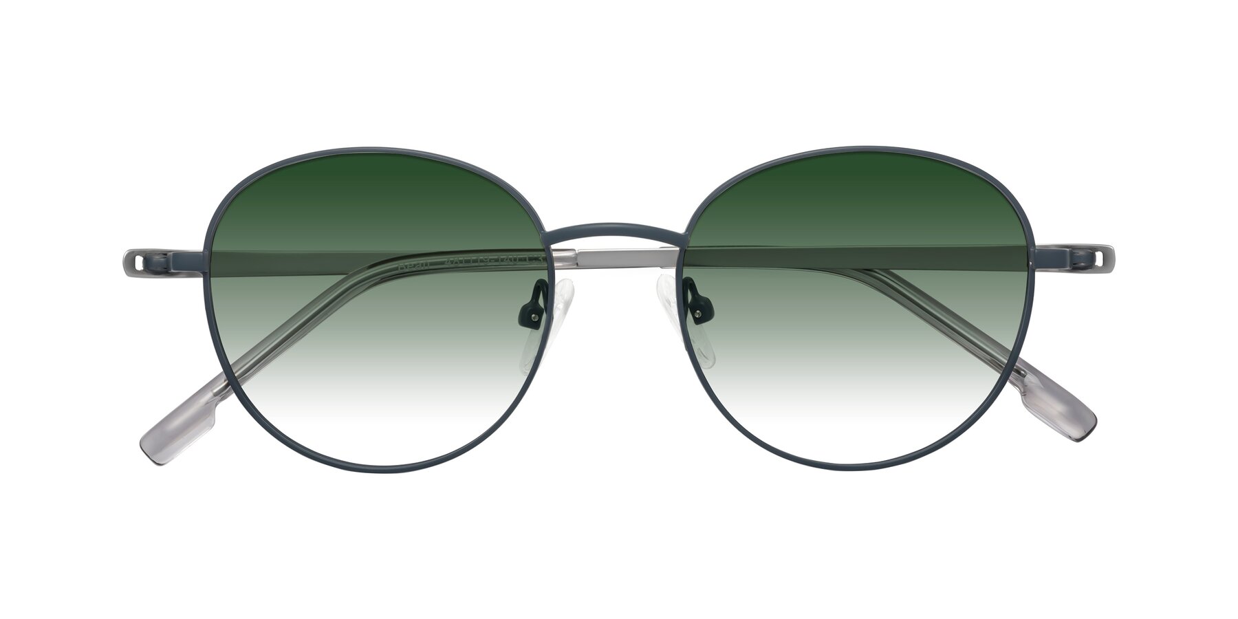 Folded Front of Bean in Stone Blue with Green Gradient Lenses