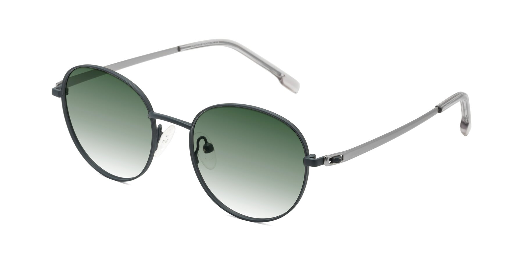 Angle of Bean in Stone Blue with Green Gradient Lenses