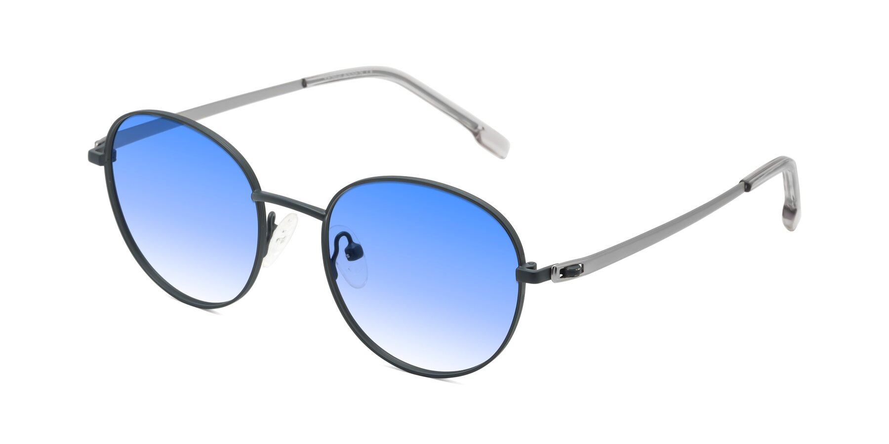 Angle of Bean in Stone Blue with Blue Gradient Lenses