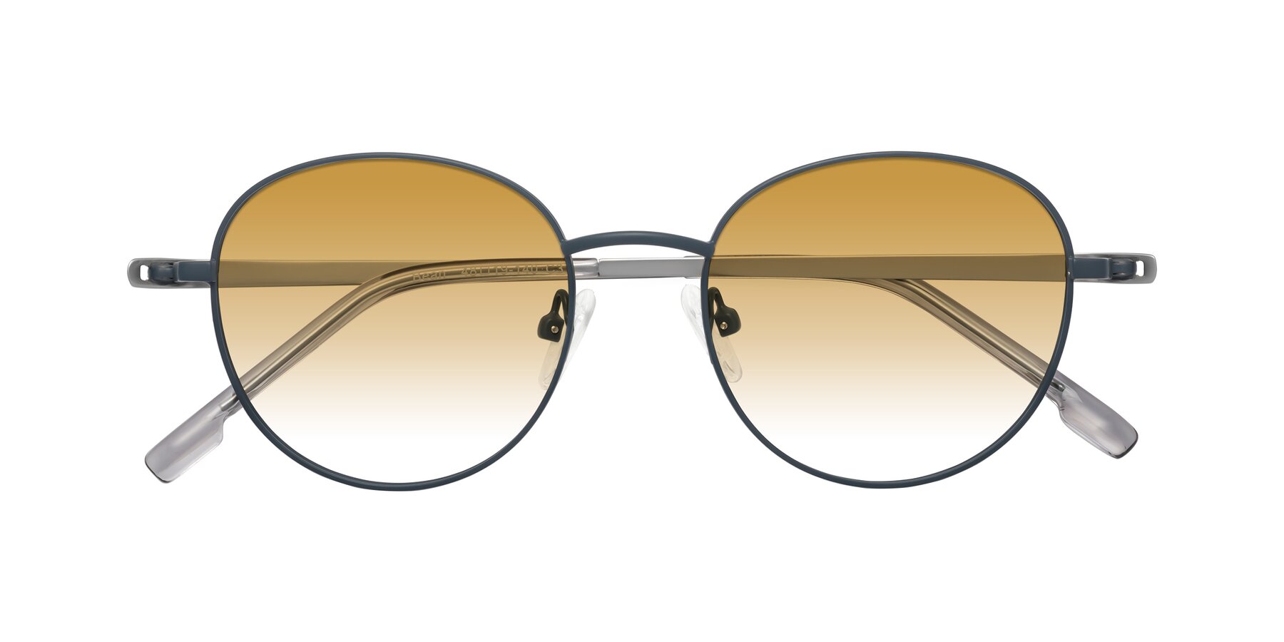 Folded Front of Bean in Stone Blue with Champagne Gradient Lenses