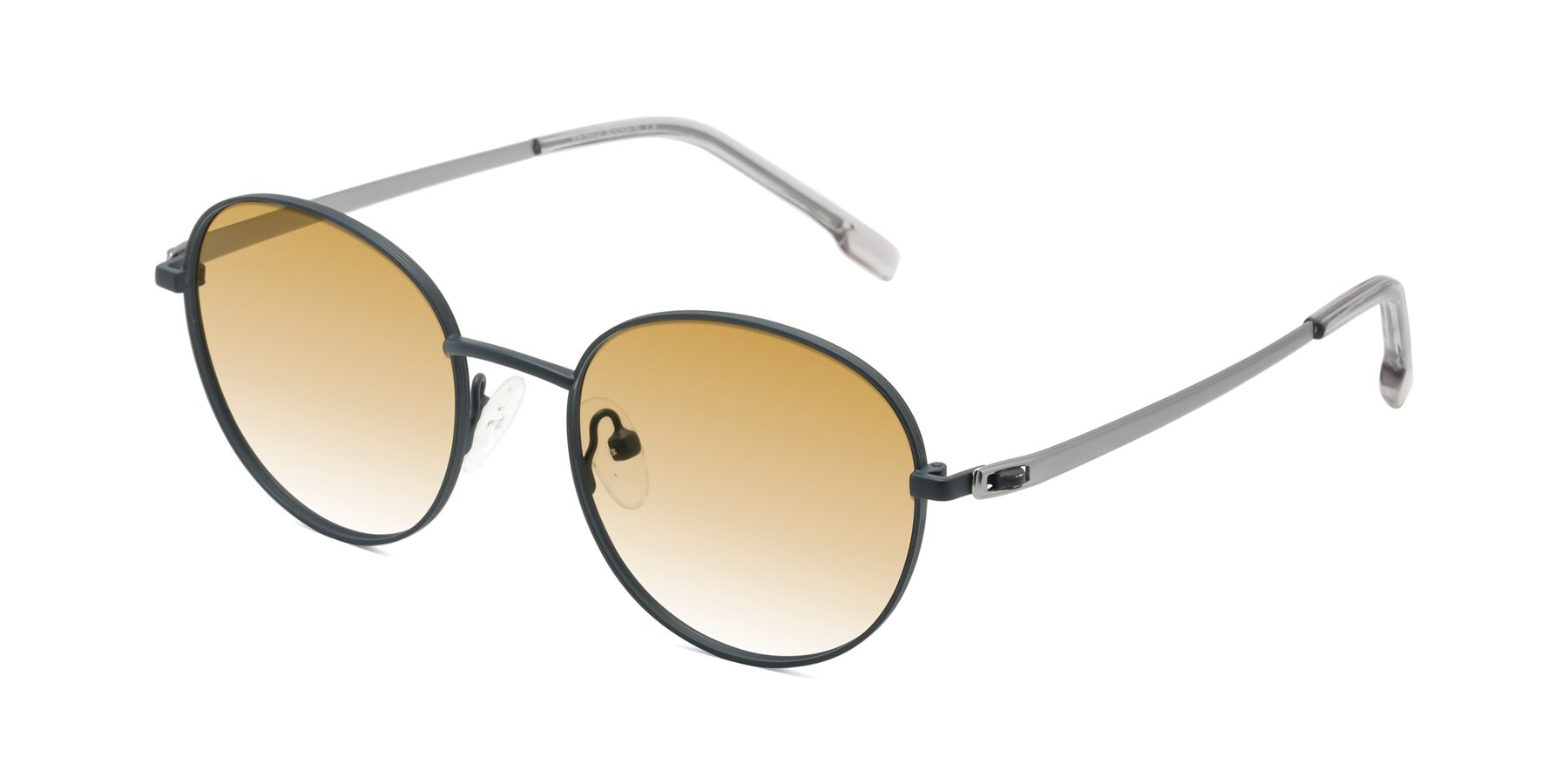 Angle of Bean in Stone Blue with Champagne Gradient Lenses