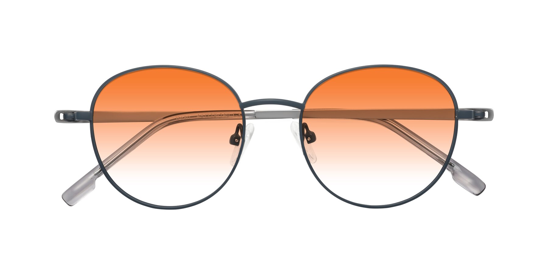 Folded Front of Bean in Stone Blue with Orange Gradient Lenses