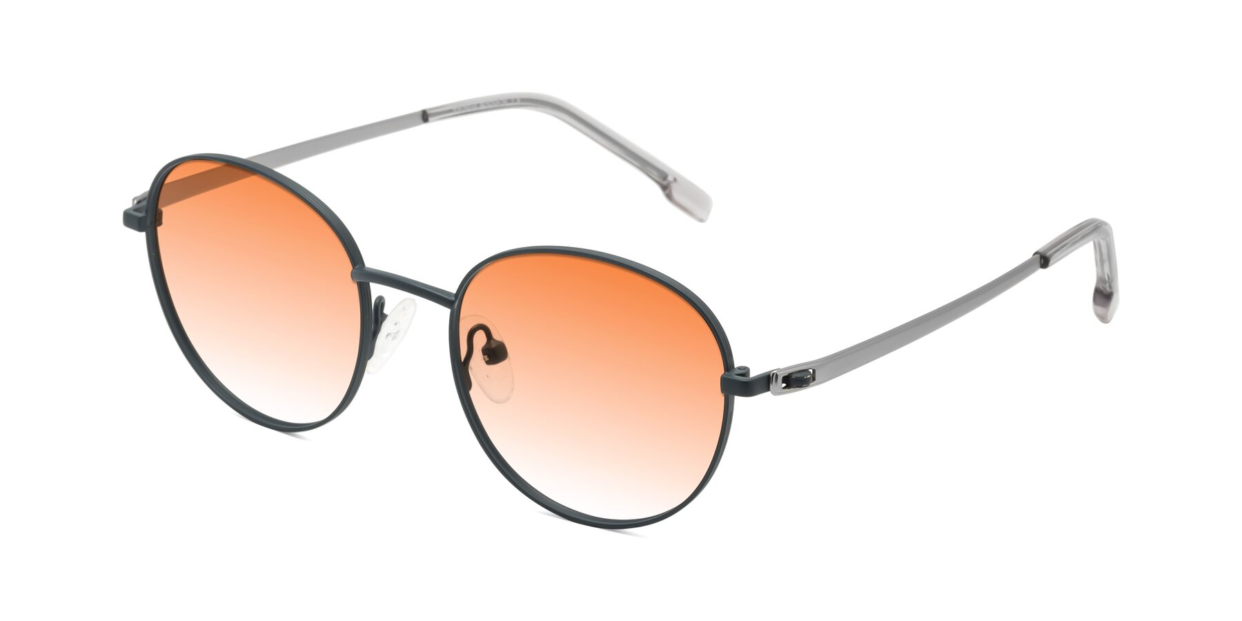 Angle of Bean in Stone Blue with Orange Gradient Lenses