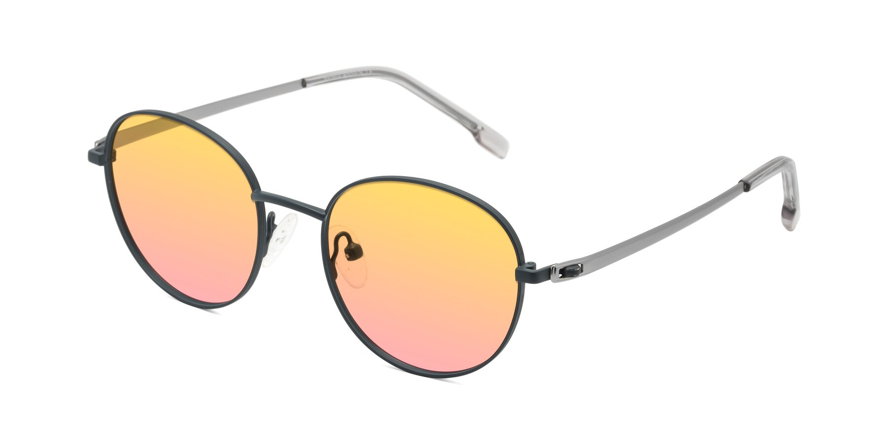 Angle of Bean in Stone Blue with Yellow / Pink Gradient Lenses