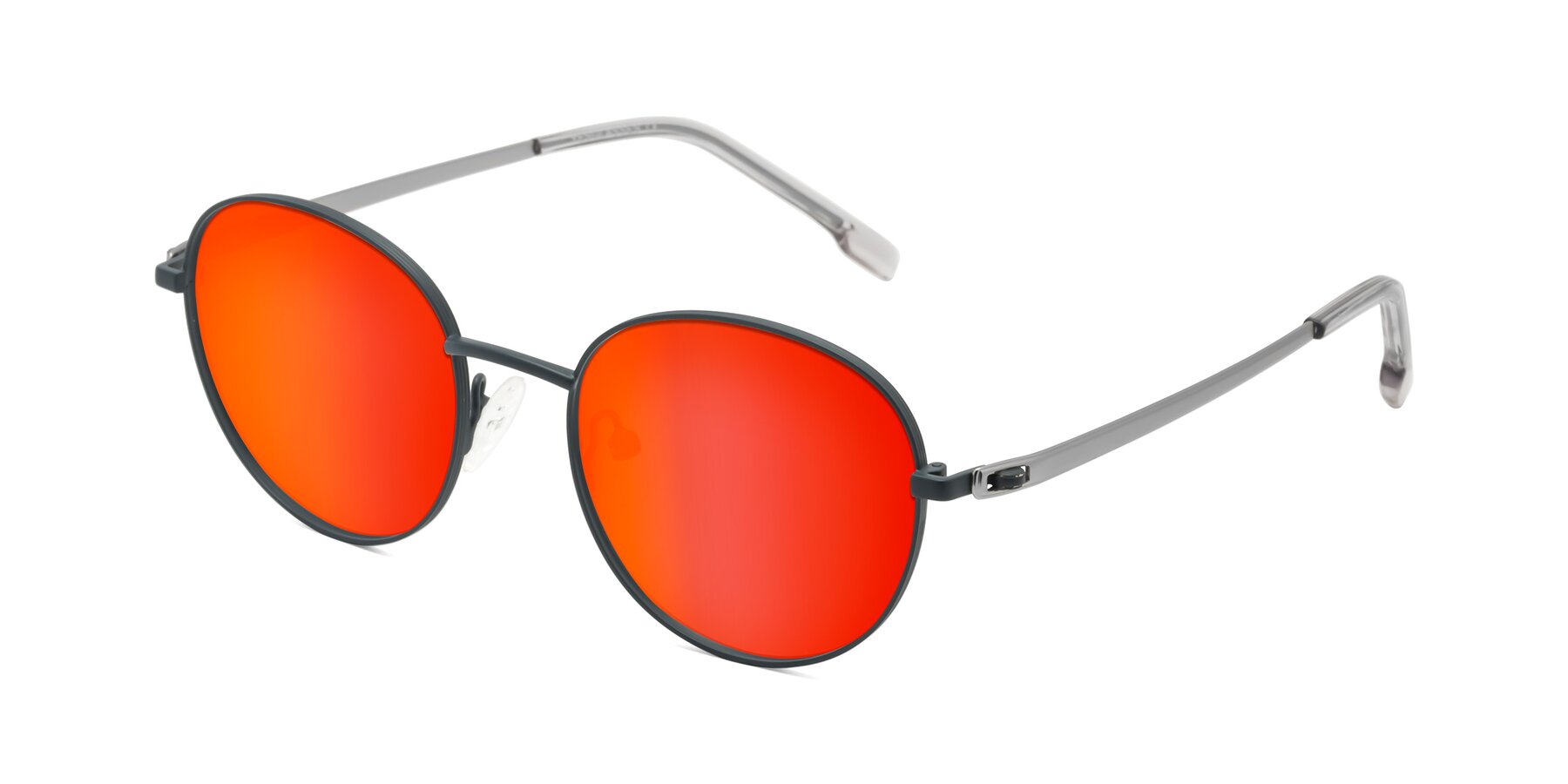 Angle of Bean in Stone Blue with Red Gold Mirrored Lenses