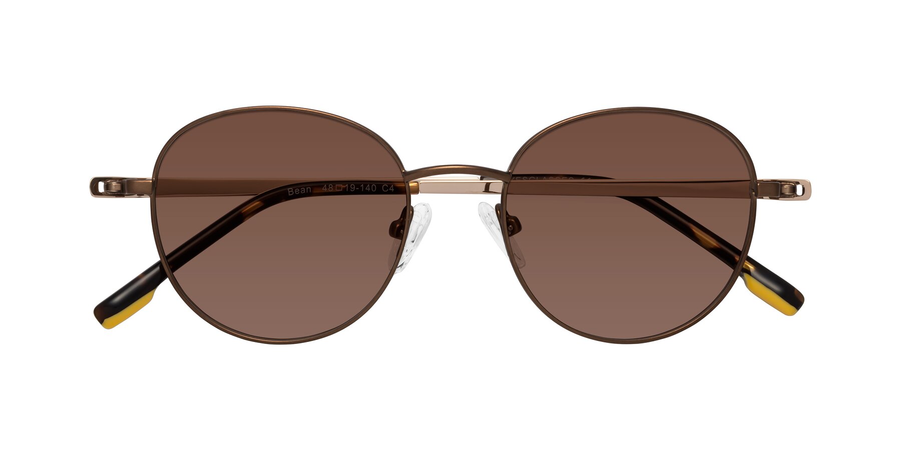 Folded Front of Bean in Brown with Brown Tinted Lenses