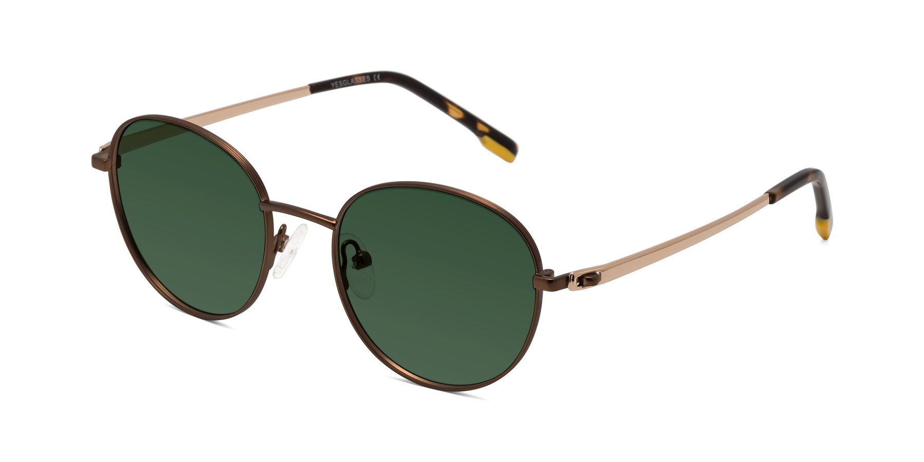 Angle of Bean in Brown with Green Tinted Lenses