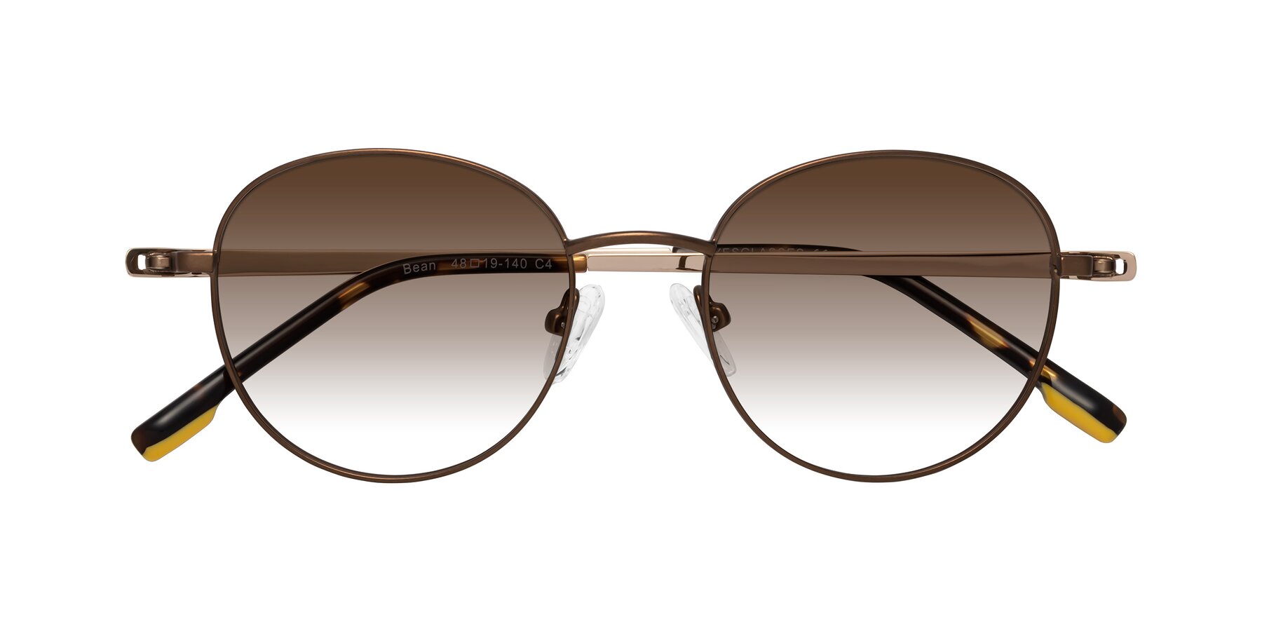 Folded Front of Bean in Brown with Brown Gradient Lenses