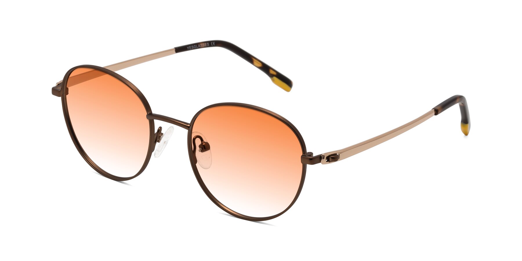 Angle of Bean in Brown with Orange Gradient Lenses