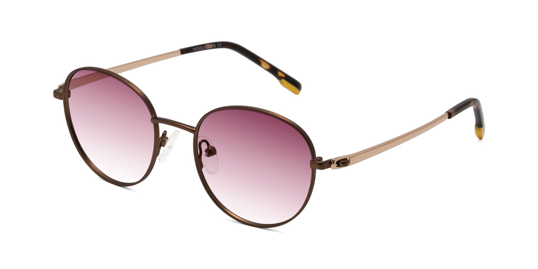 Angle of Bean in Brown with Wine Gradient Lenses