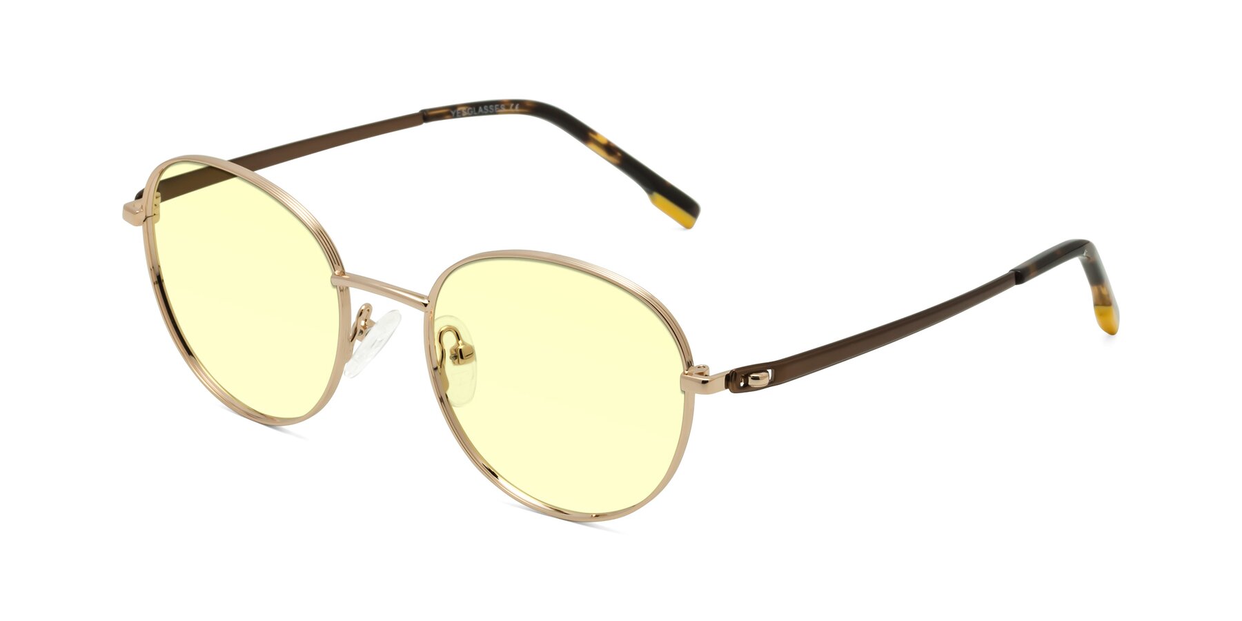 Angle of Bean in Gold with Light Yellow Tinted Lenses