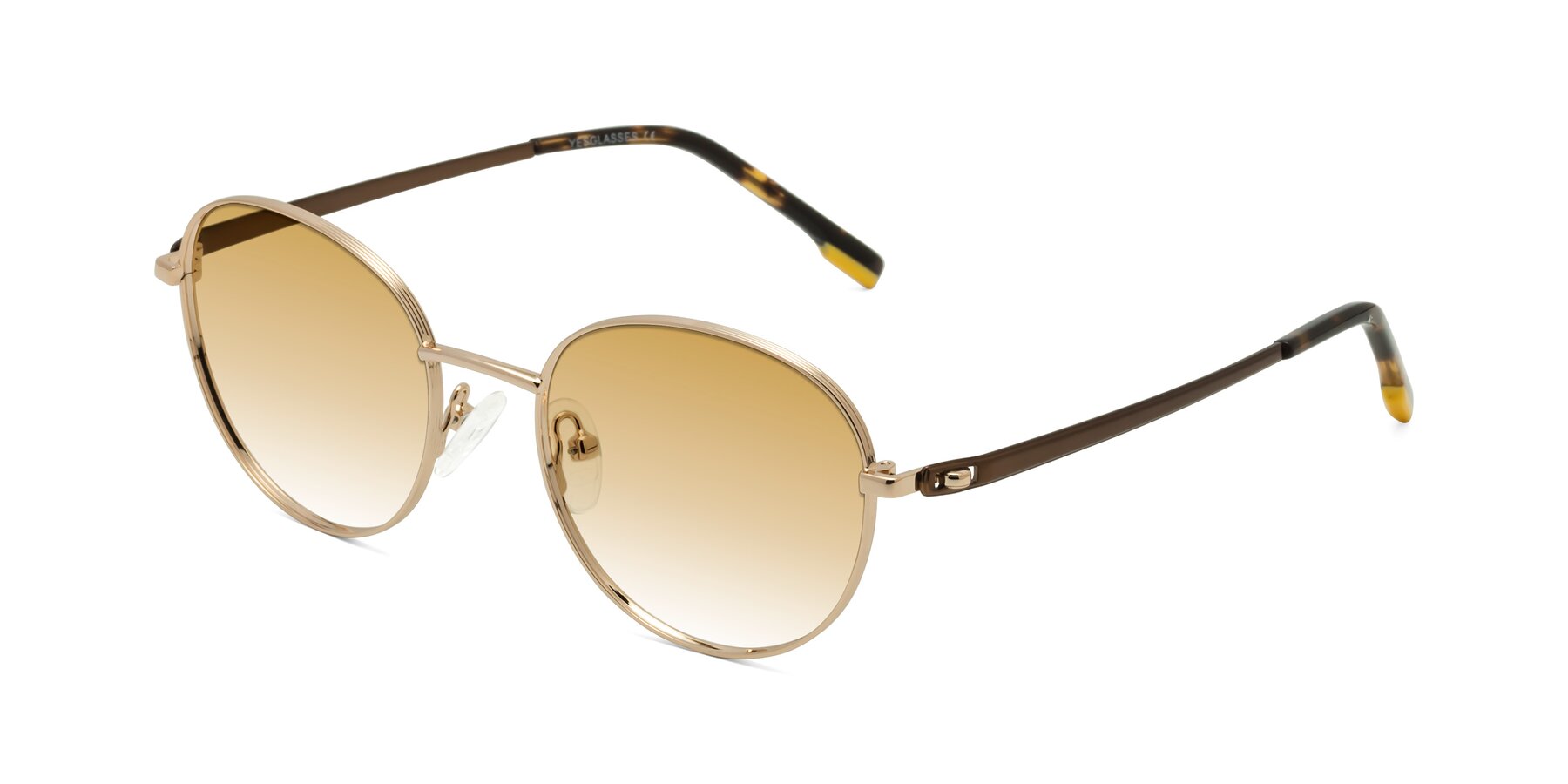 Angle of Bean in Gold with Champagne Gradient Lenses