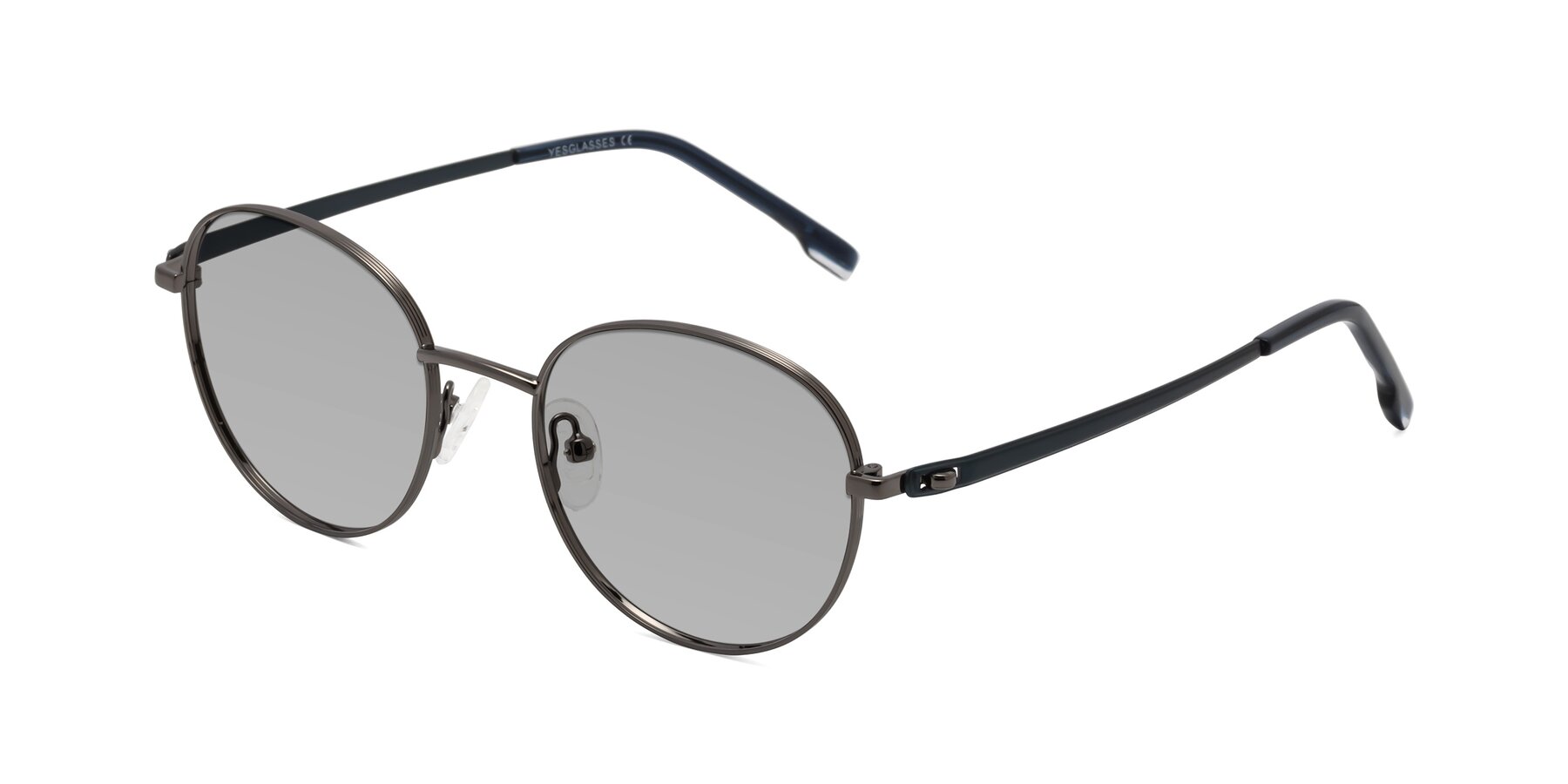 Angle of Bean in Gunmetal with Light Gray Tinted Lenses