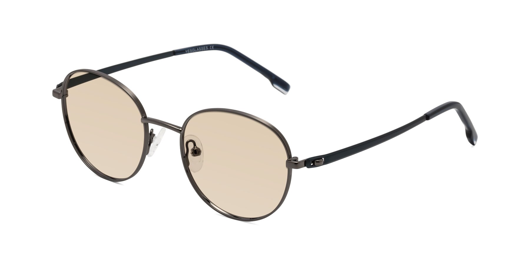 Angle of Bean in Gunmetal with Light Brown Tinted Lenses