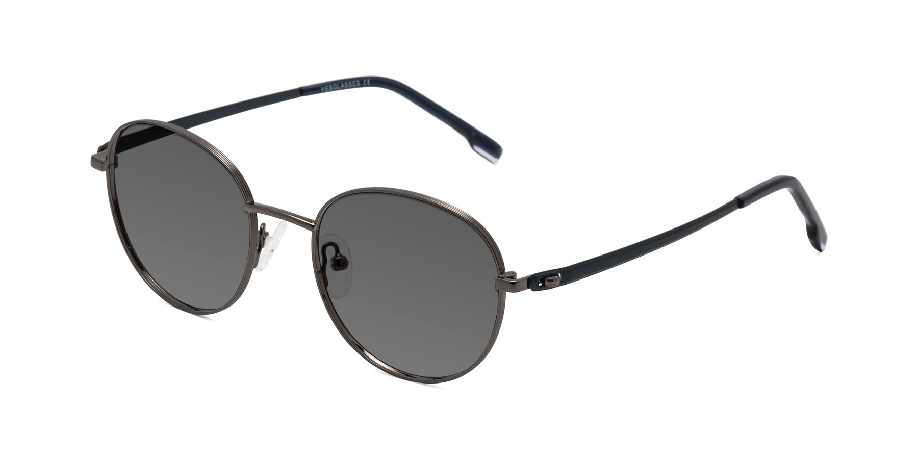 Angle of Bean in Gunmetal with Medium Gray Tinted Lenses