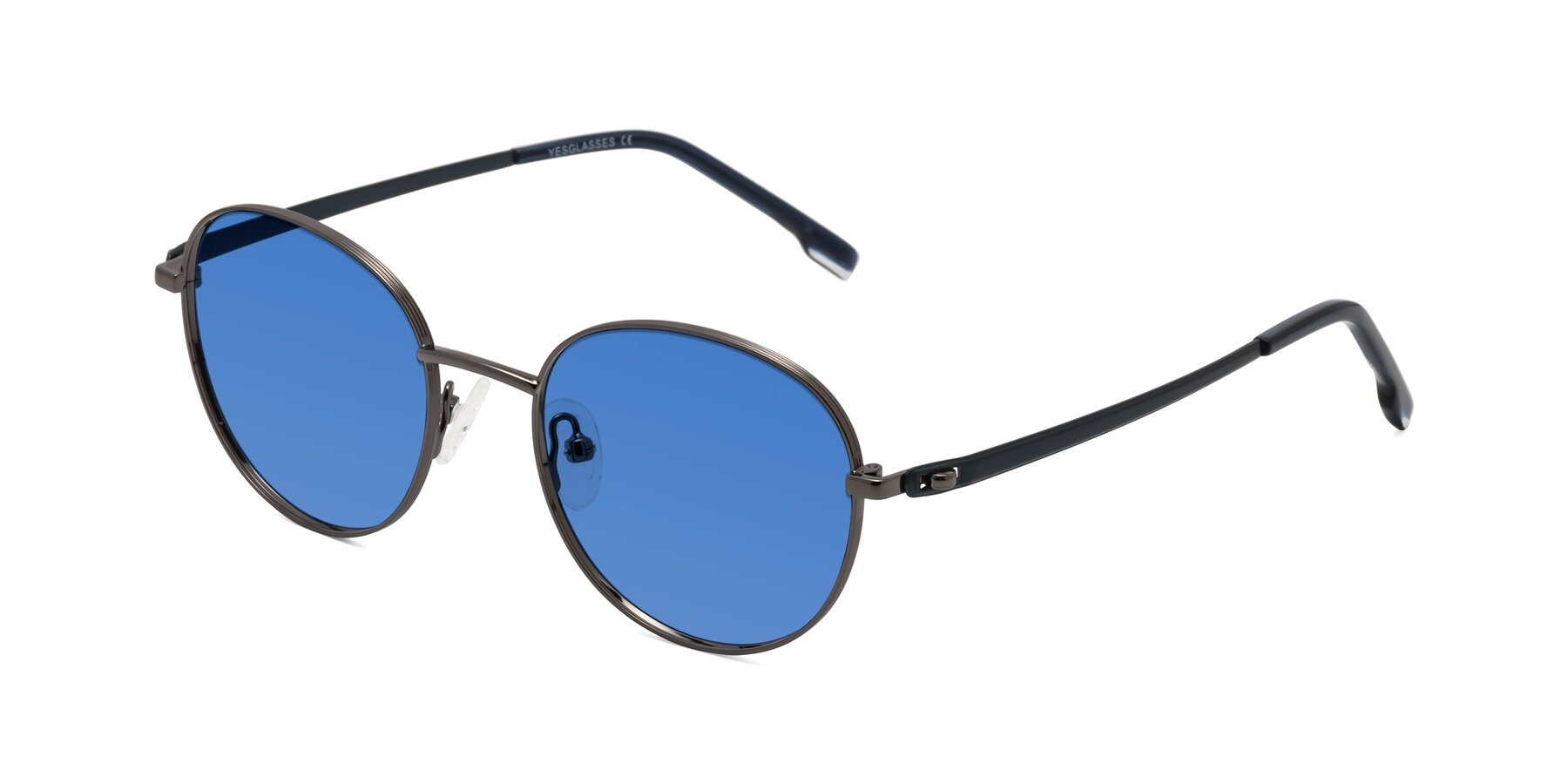 Angle of Bean in Gunmetal with Blue Tinted Lenses