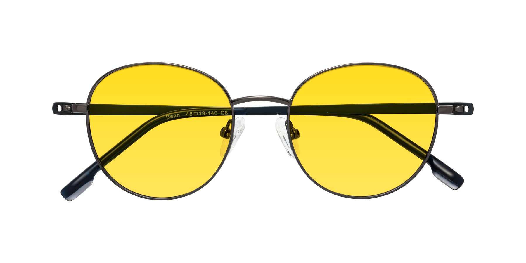 Folded Front of Bean in Gunmetal with Yellow Tinted Lenses