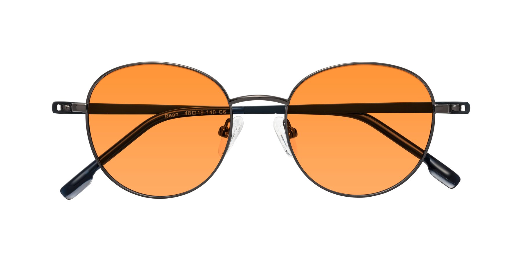 Folded Front of Bean in Gunmetal with Orange Tinted Lenses