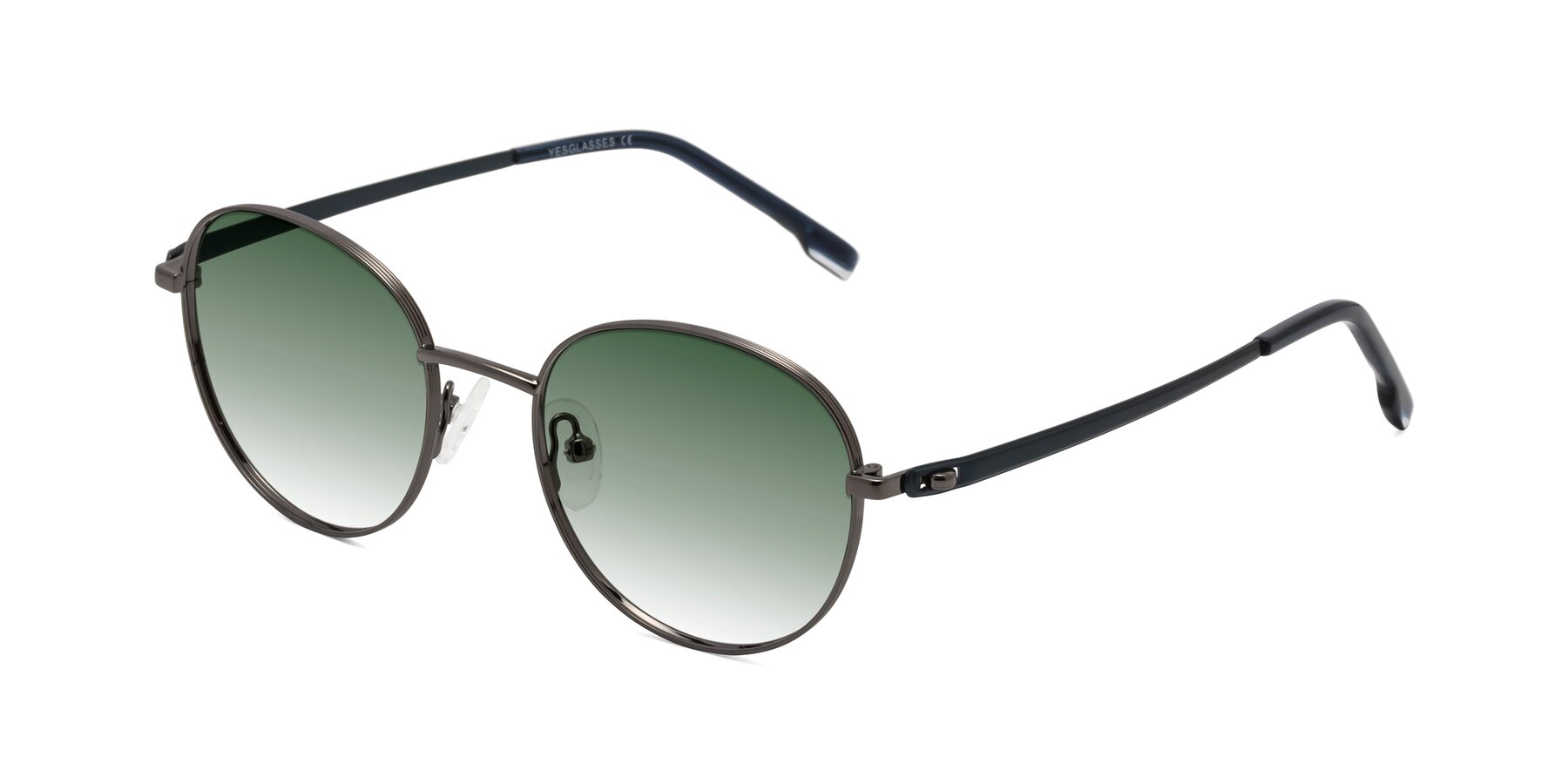 Angle of Bean in Gunmetal with Green Gradient Lenses