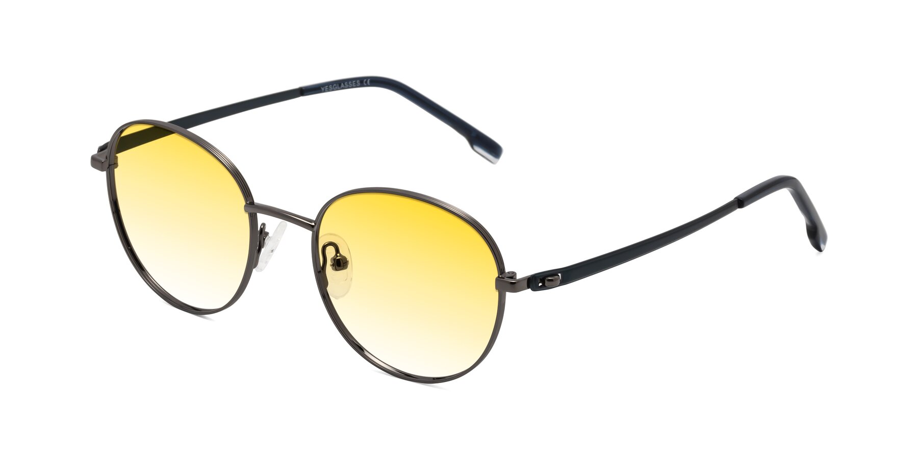 Angle of Bean in Gunmetal with Yellow Gradient Lenses