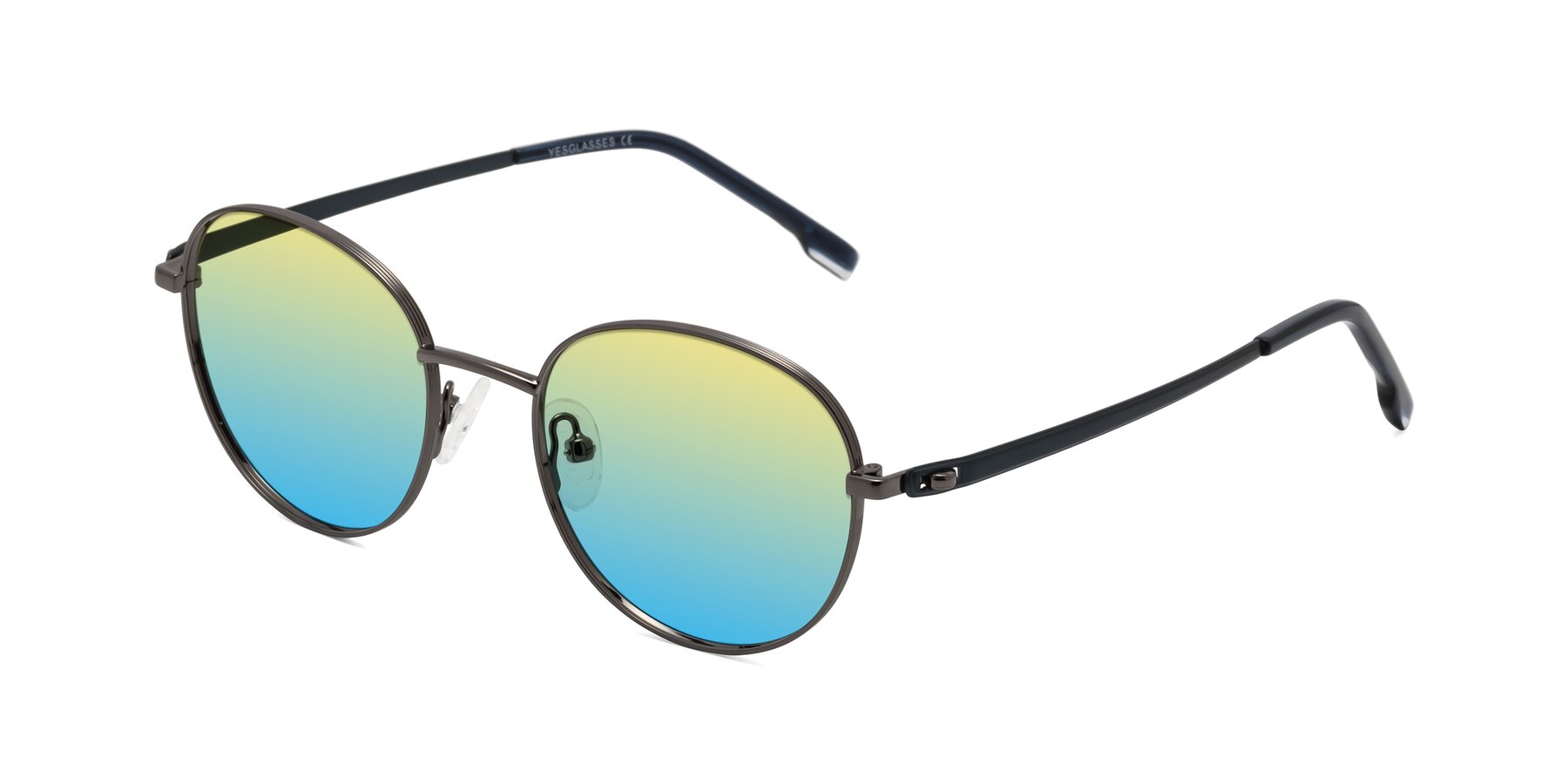 Angle of Bean in Gunmetal with Yellow / Blue Gradient Lenses