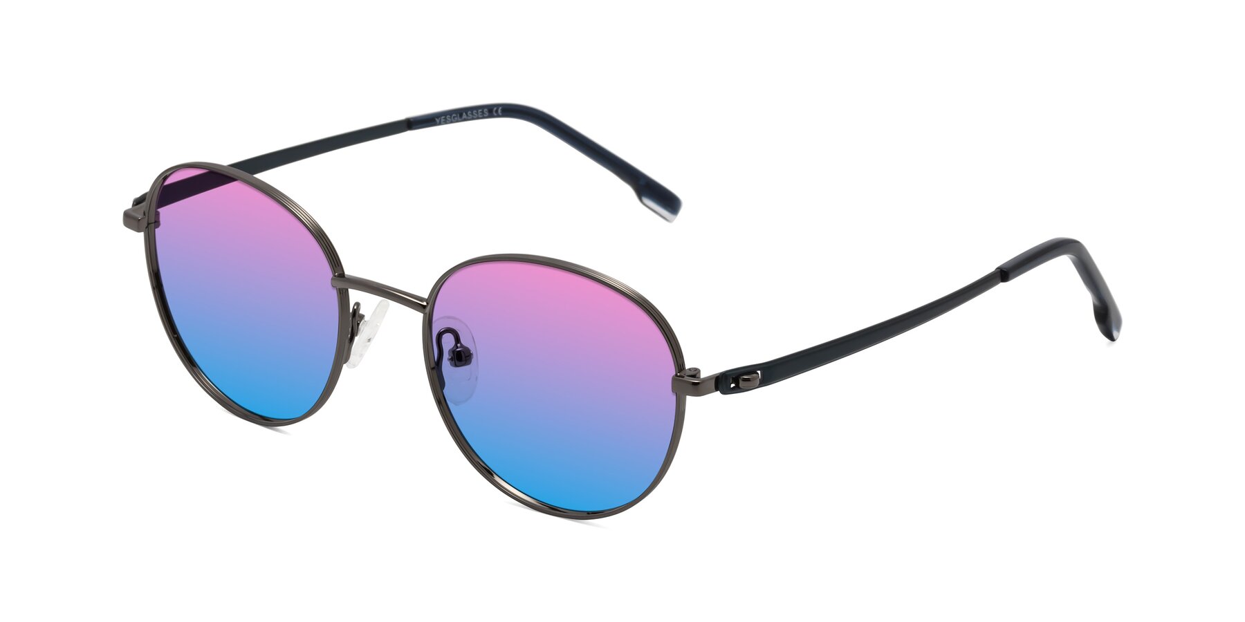 Angle of Bean in Gunmetal with Pink / Blue Gradient Lenses