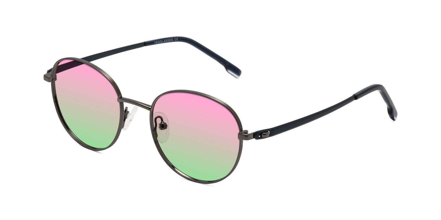 Angle of Bean in Gunmetal with Pink / Green Gradient Lenses