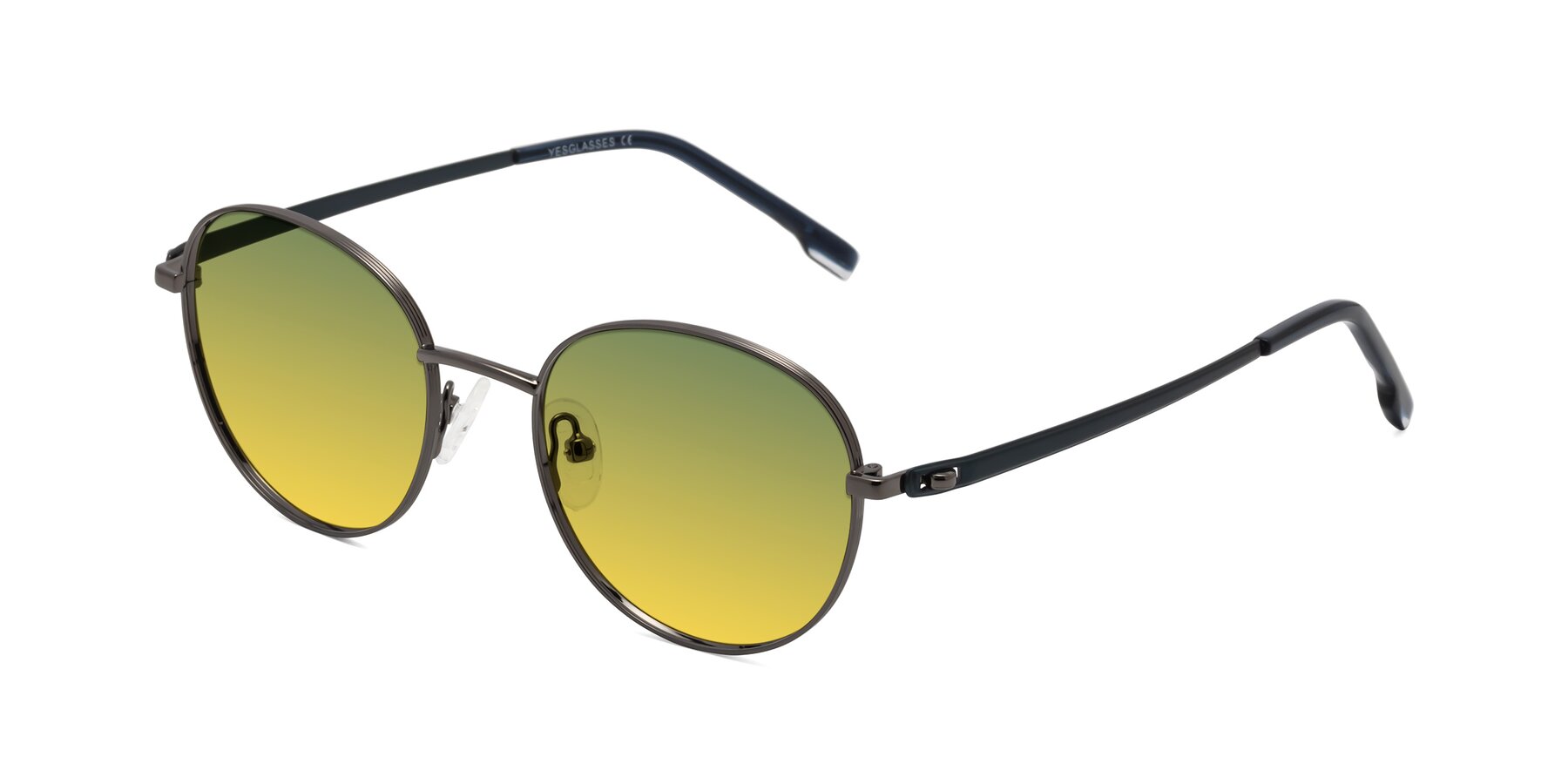 Angle of Bean in Gunmetal with Green / Yellow Gradient Lenses