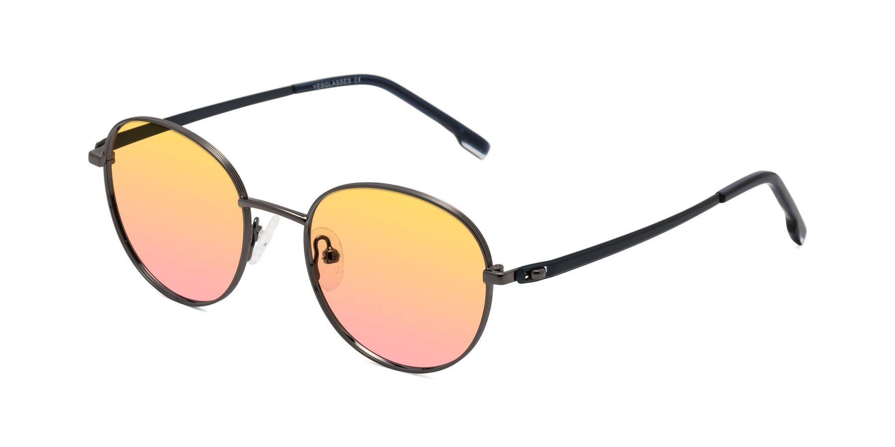 Angle of Bean in Gunmetal with Yellow / Pink Gradient Lenses