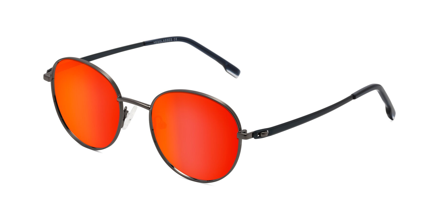 Angle of Bean in Gunmetal with Red Gold Mirrored Lenses