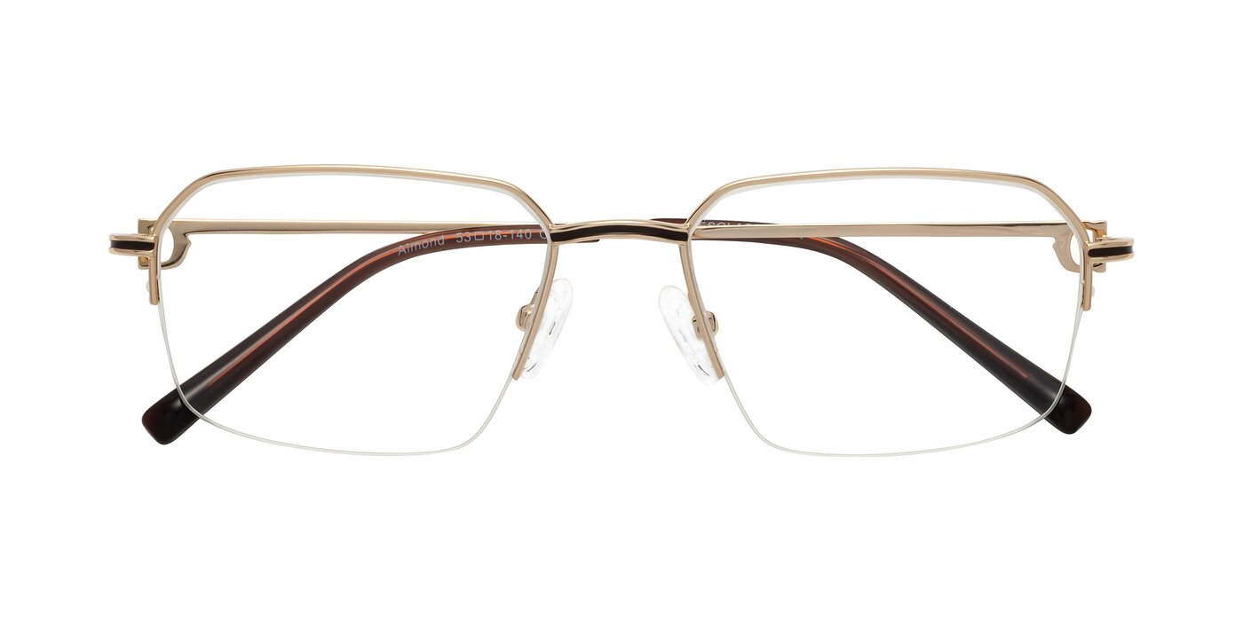 Almond - Gold Eyeglasses