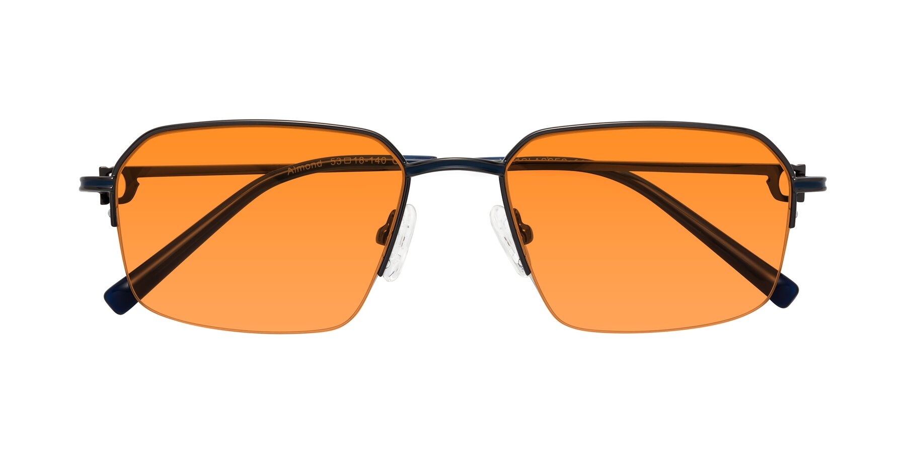 Folded Front of Almond in Gunmetal with Orange Tinted Lenses