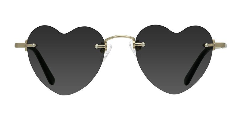 Heart - Gold Tinted Sunglasses