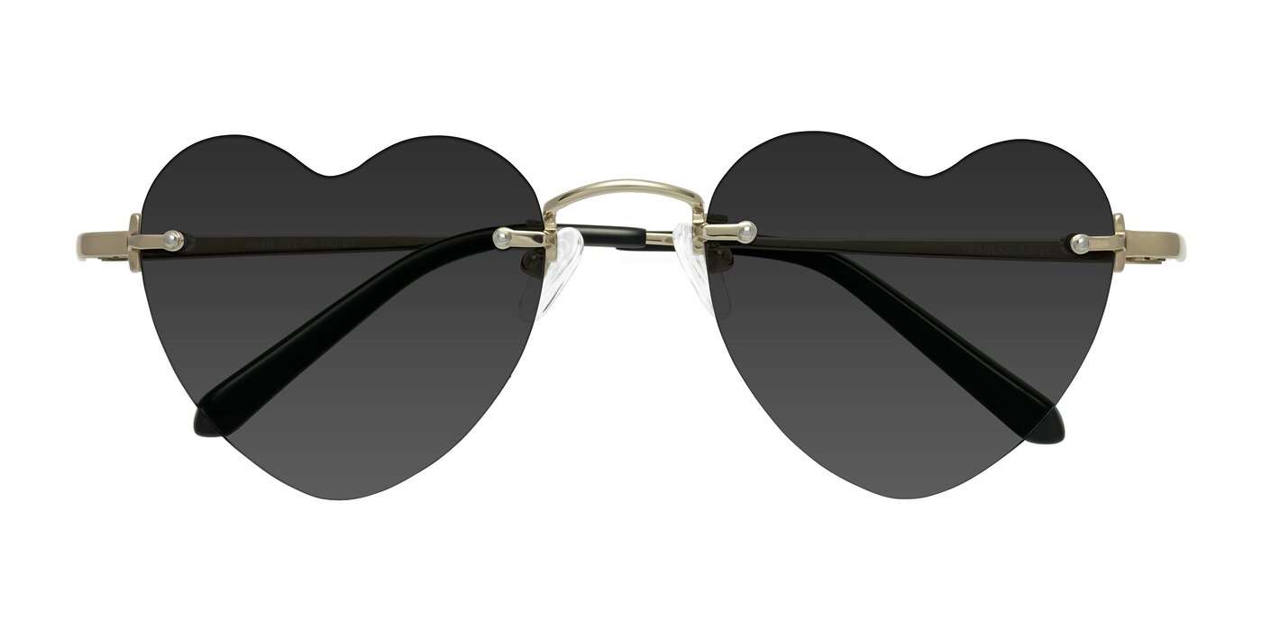 Heart - Gold Tinted Sunglasses