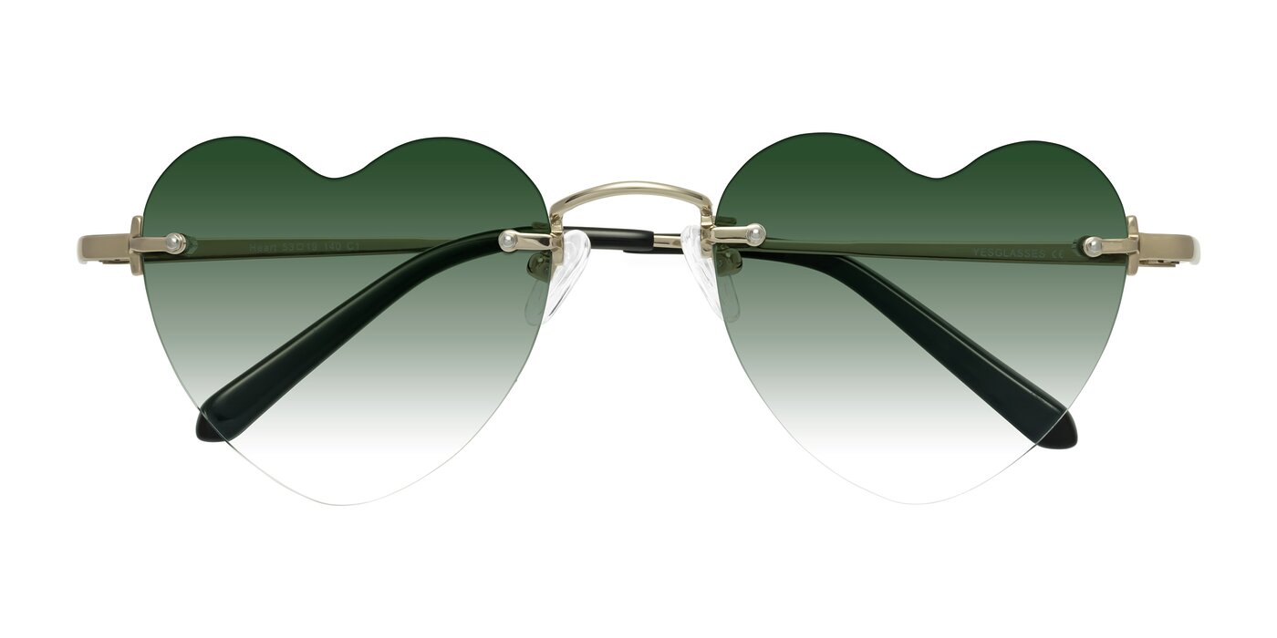 Heart - Gold Gradient Sunglasses