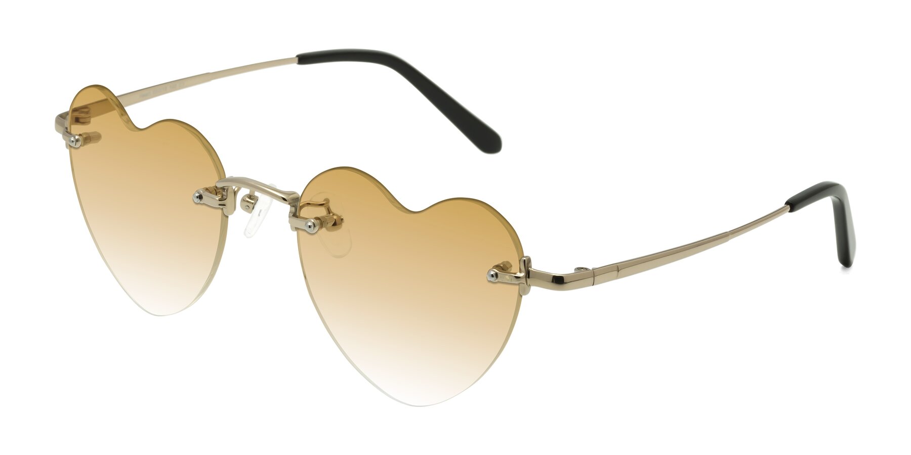 Angle of Heart in Gold with Champagne Gradient Lenses