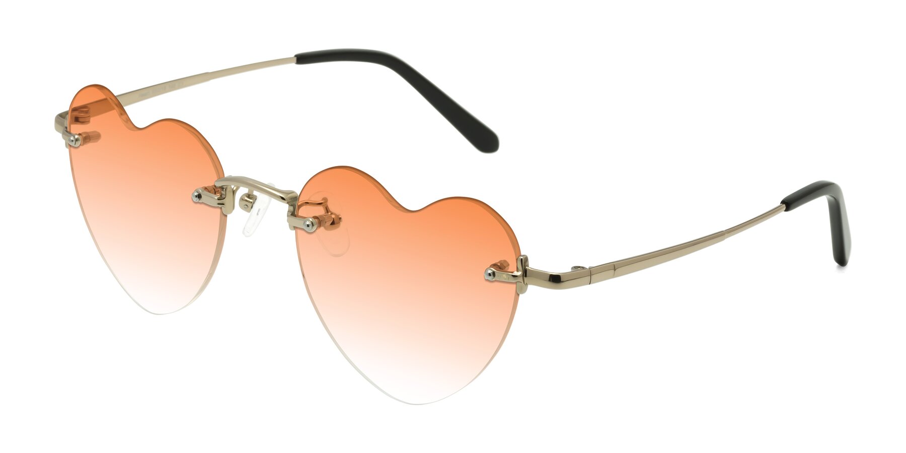 Angle of Heart in Gold with Orange Gradient Lenses