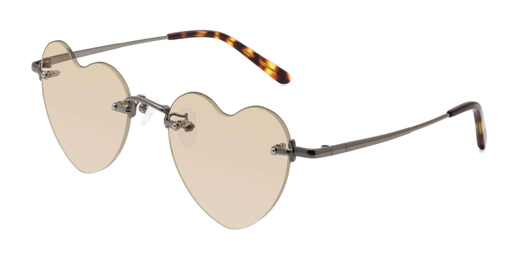 Angle of Heart in Gunmetal with Light Brown Tinted Lenses