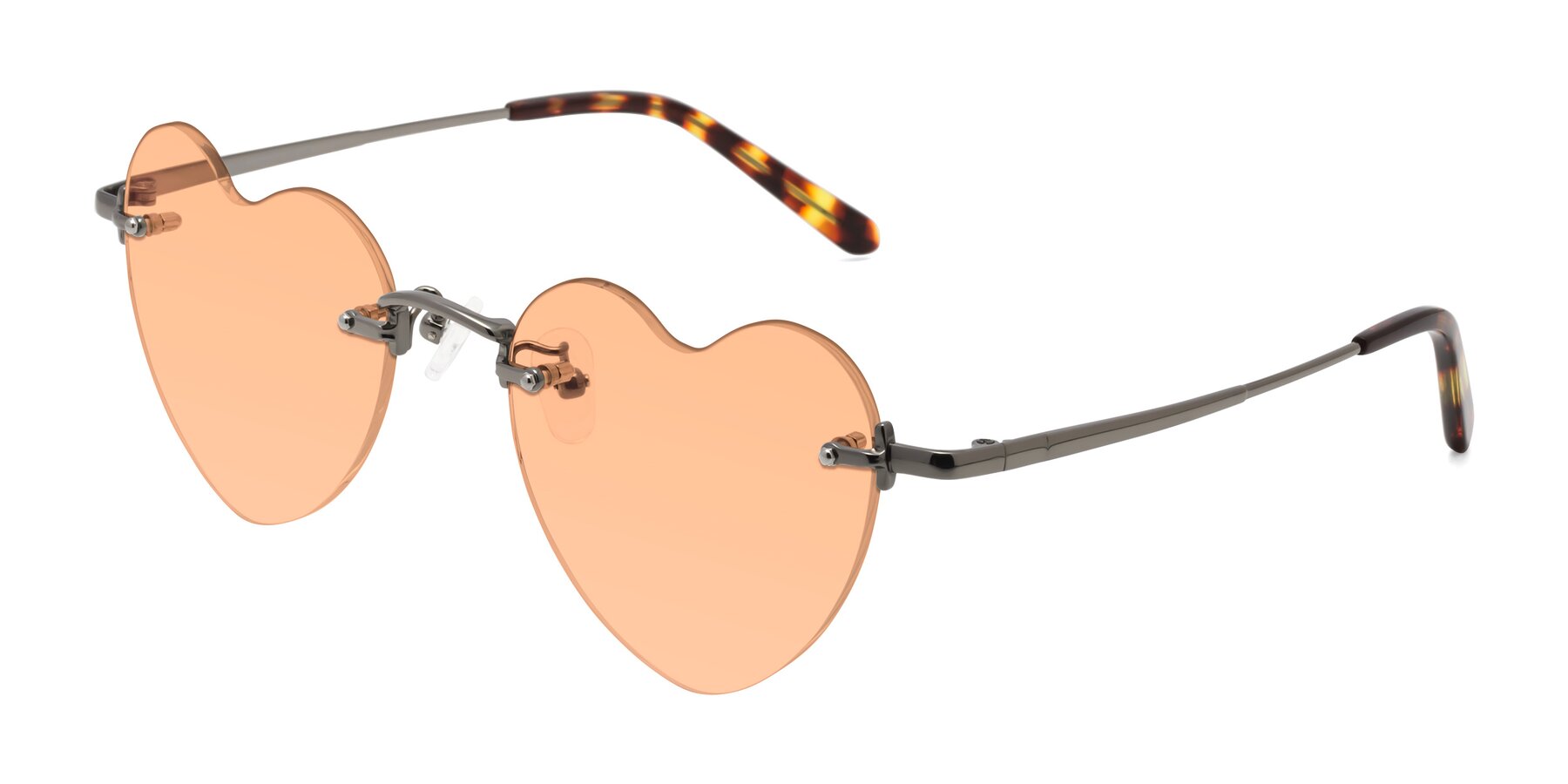 Angle of Heart in Gunmetal with Light Orange Tinted Lenses