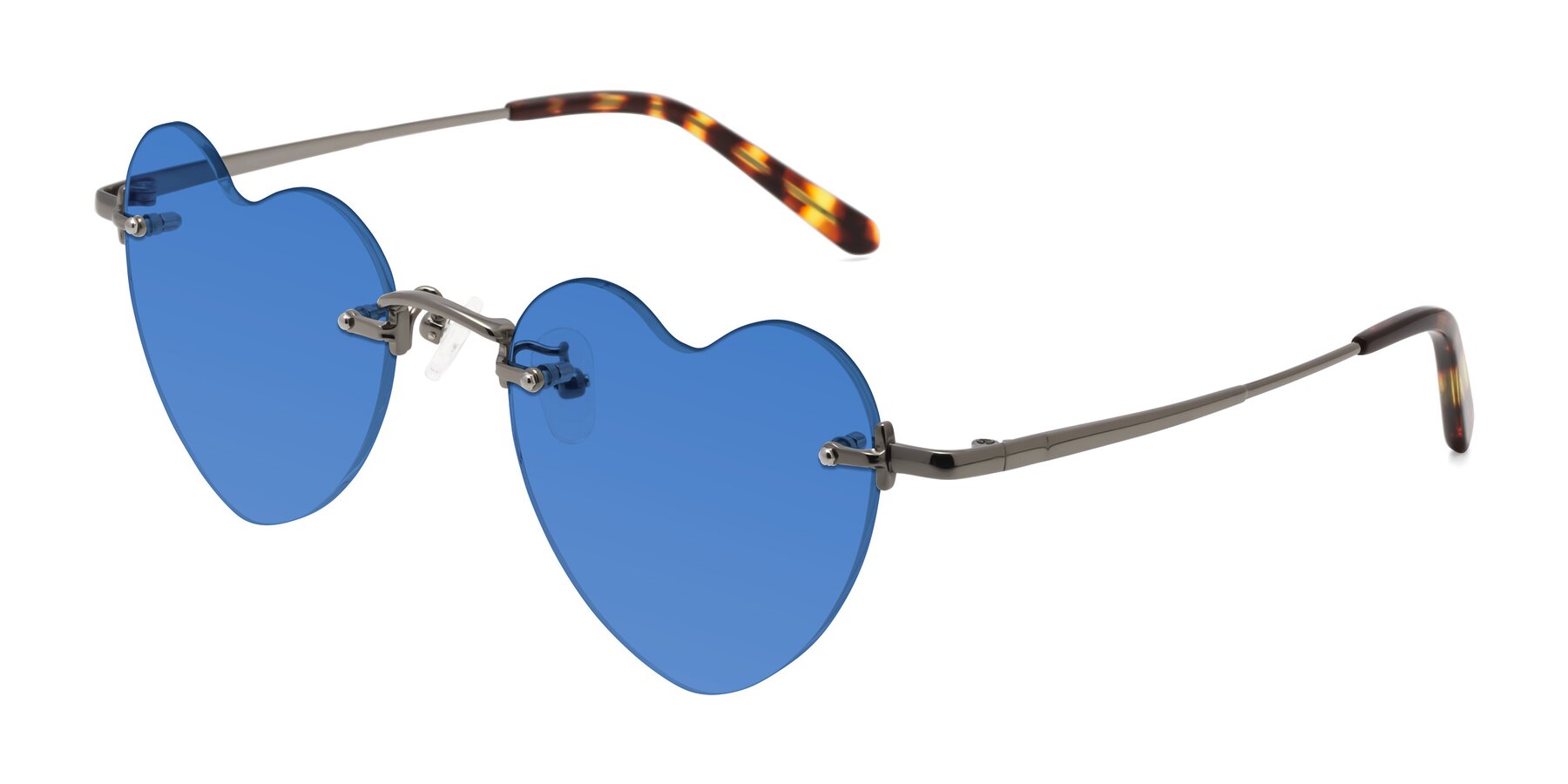 Angle of Heart in Gunmetal with Blue Tinted Lenses