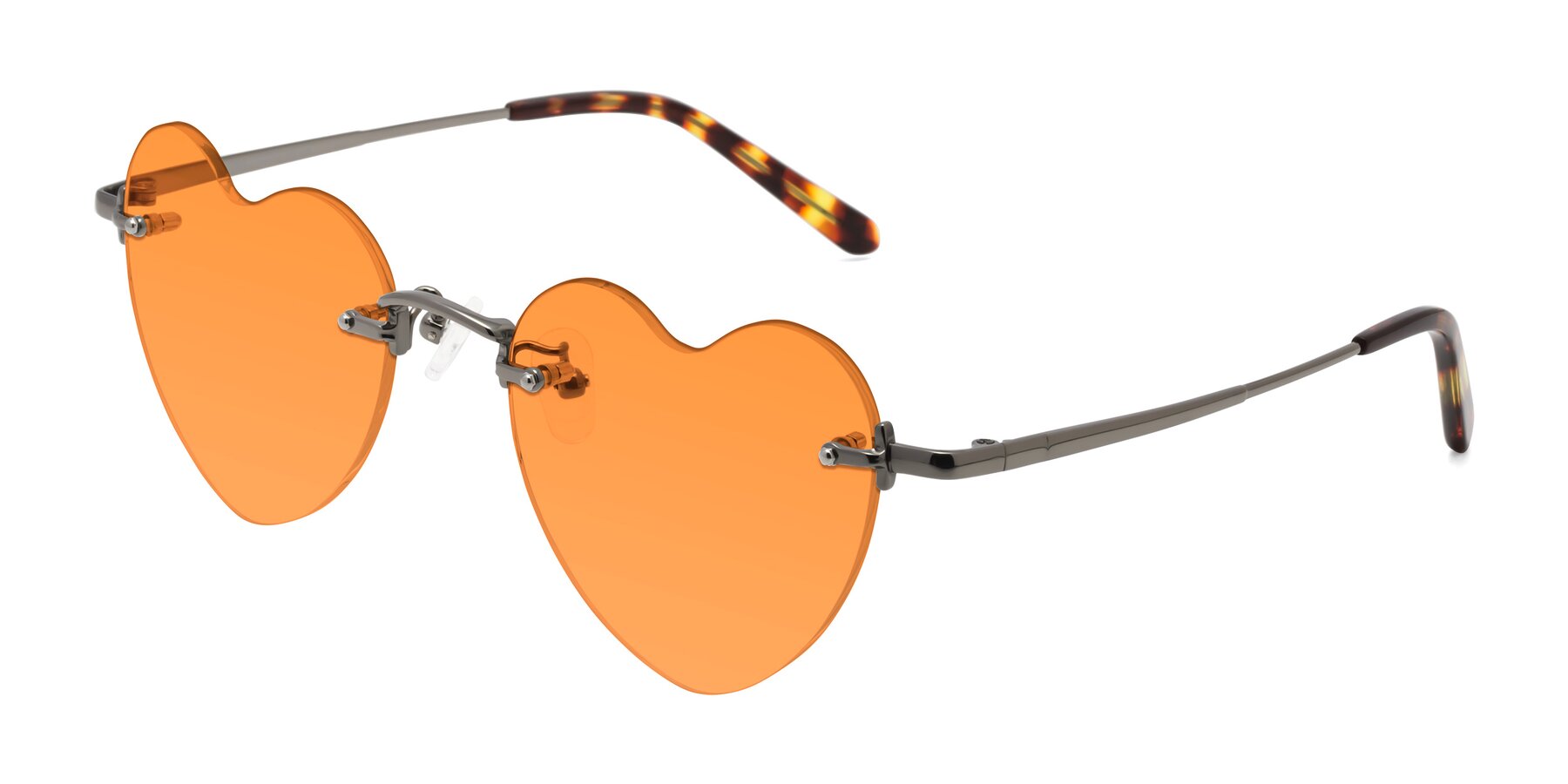 Angle of Heart in Gunmetal with Orange Tinted Lenses