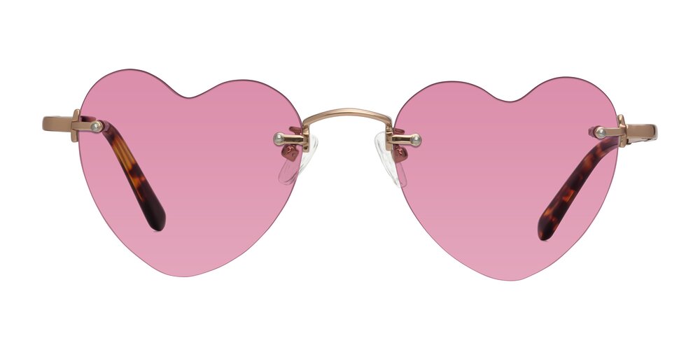 Heart - Rose Gold Tinted Sunglasses