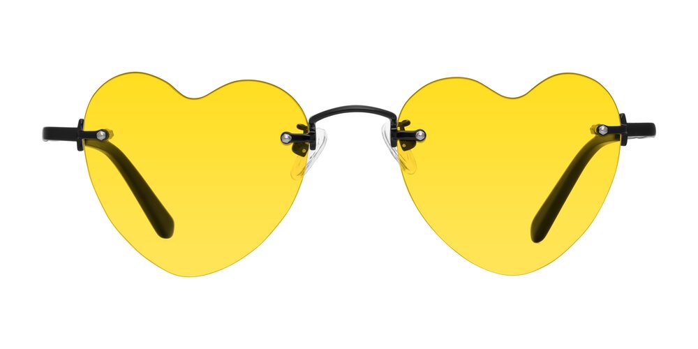 Heart - Black Tinted Sunglasses