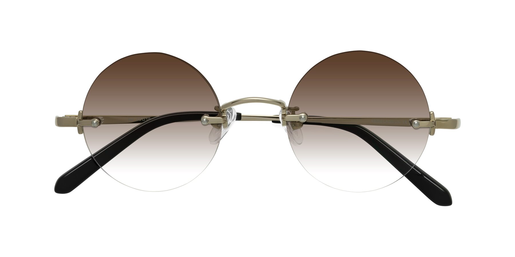 Folded Front of Jen in Gold with Brown Gradient Lenses