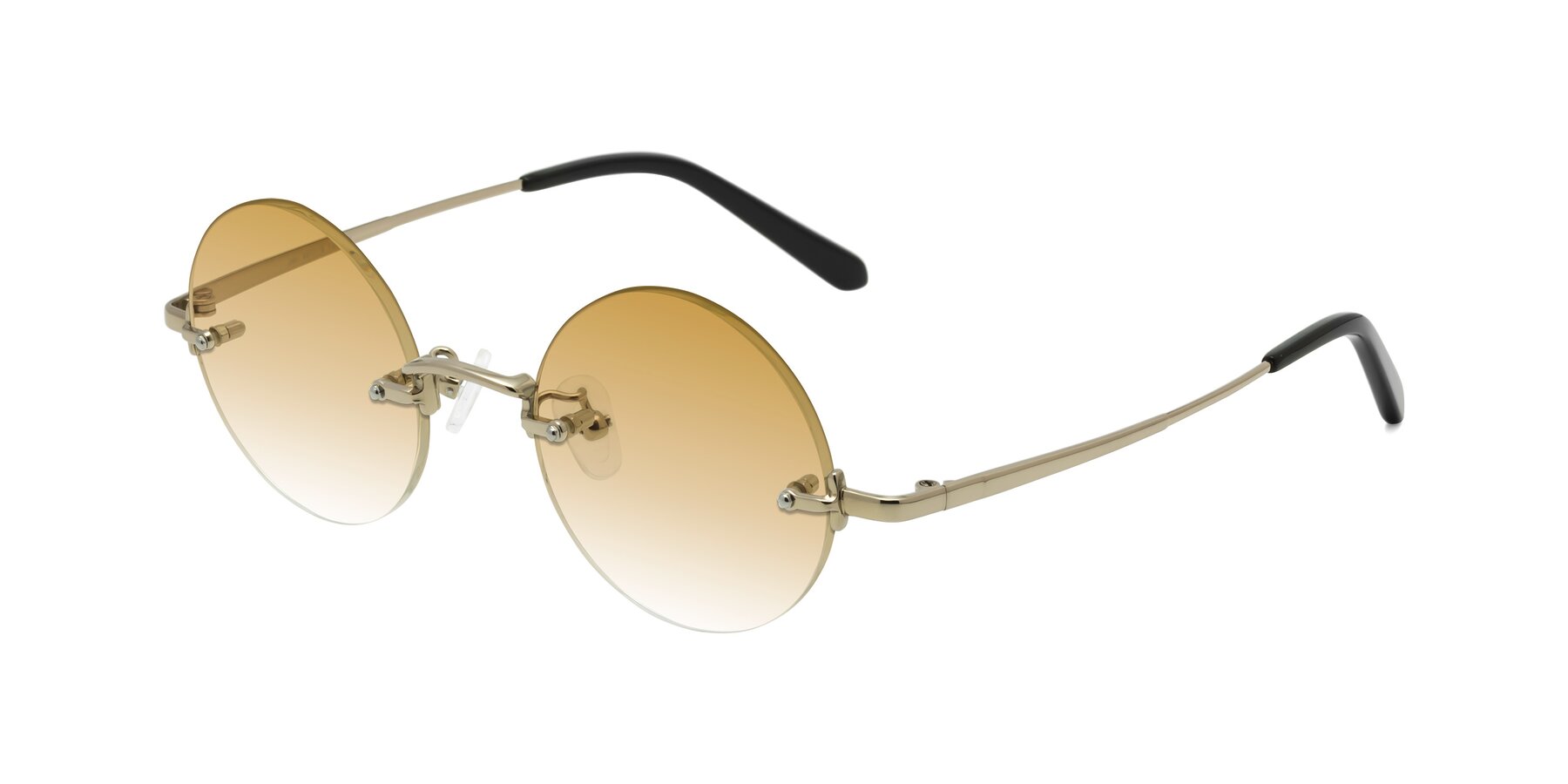 Angle of Jen in Gold with Champagne Gradient Lenses